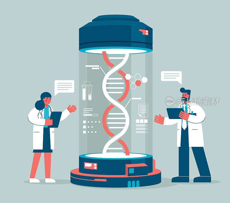 成功的商人踏上阶梯dna -分析